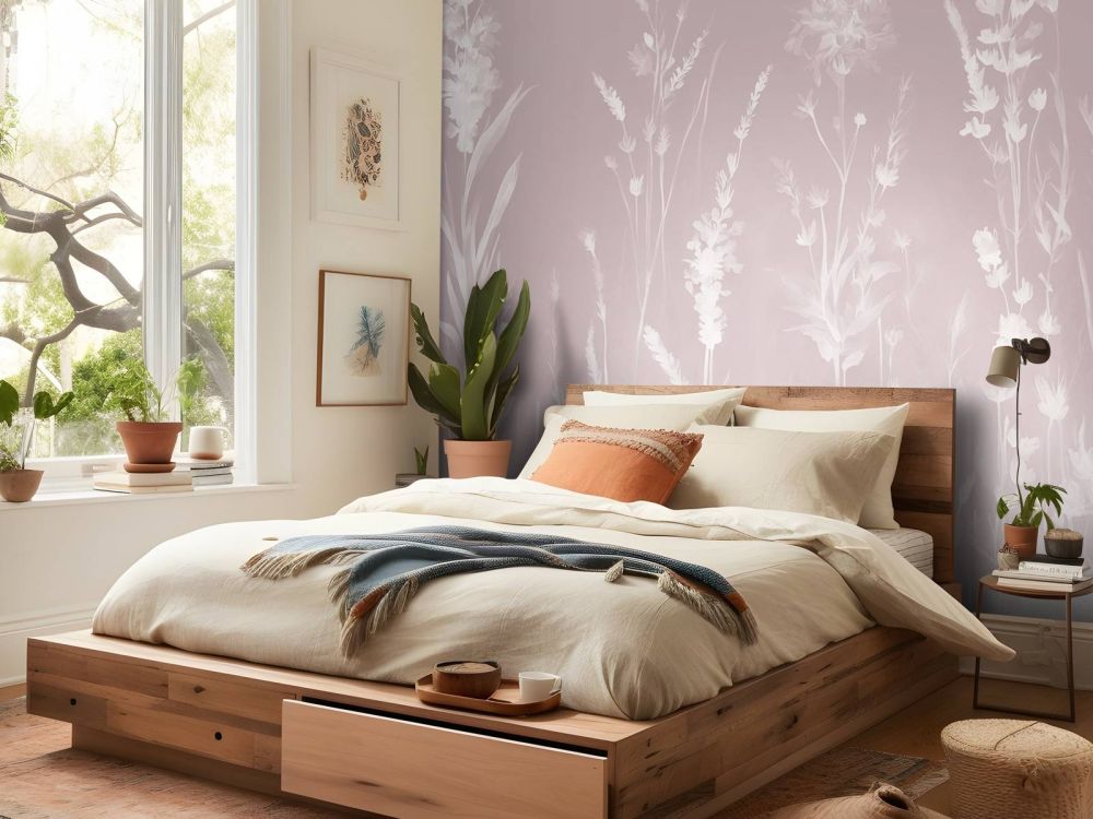 Lavender Glade Seamless Blush Pink