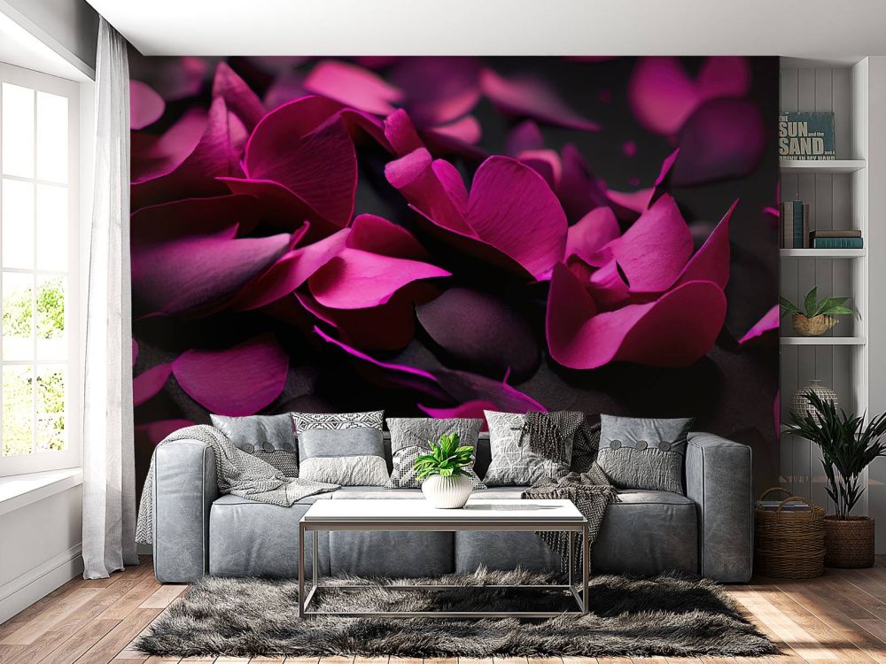 Donker roze hortensia's