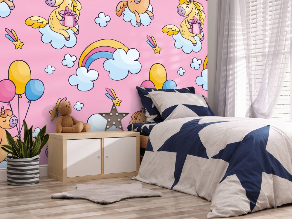 Unicorns met ballonnen