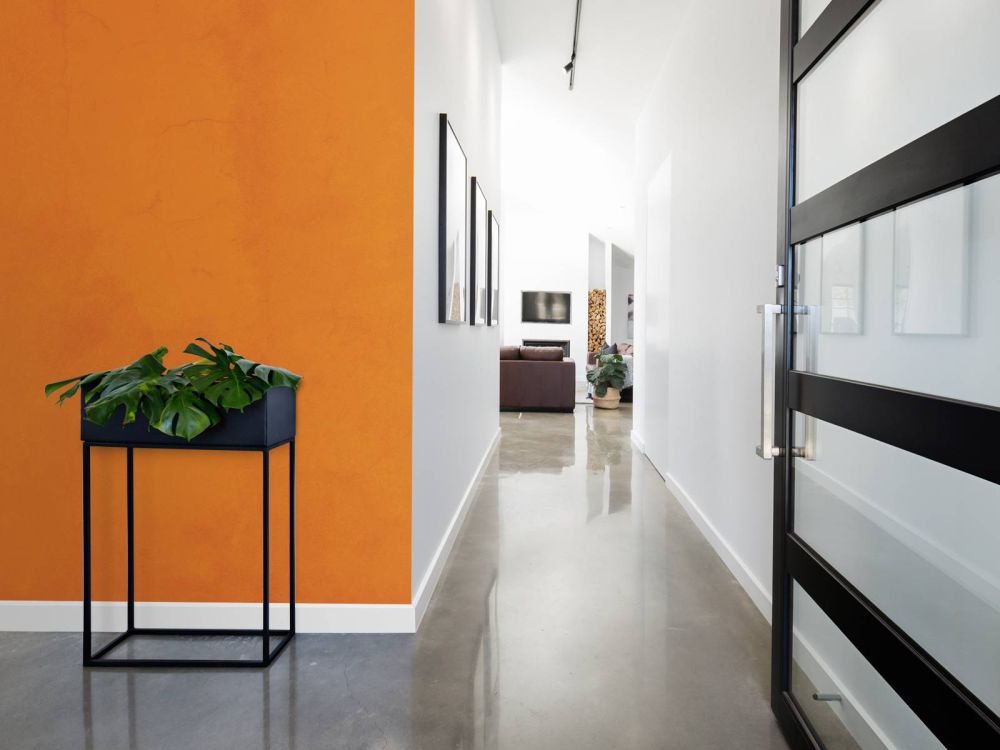 Oud oranje beton