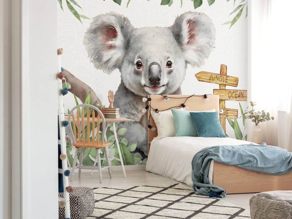 Baby koala in de jungle