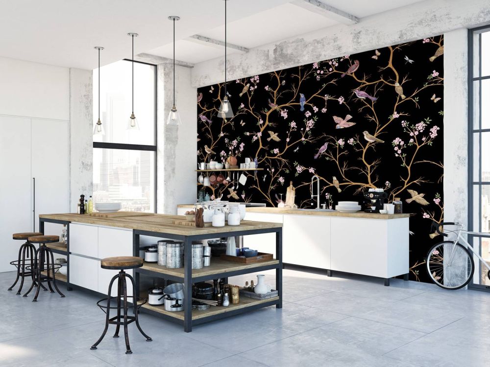 Bloesemtakken met vogels