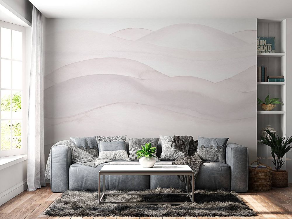 Abstract golvend verloop - poeder roze