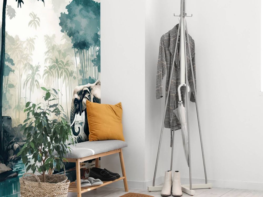 Tropische jungle in aquarel stijl