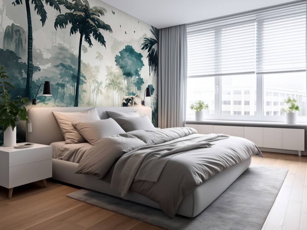 Tropische jungle in aquarel stijl