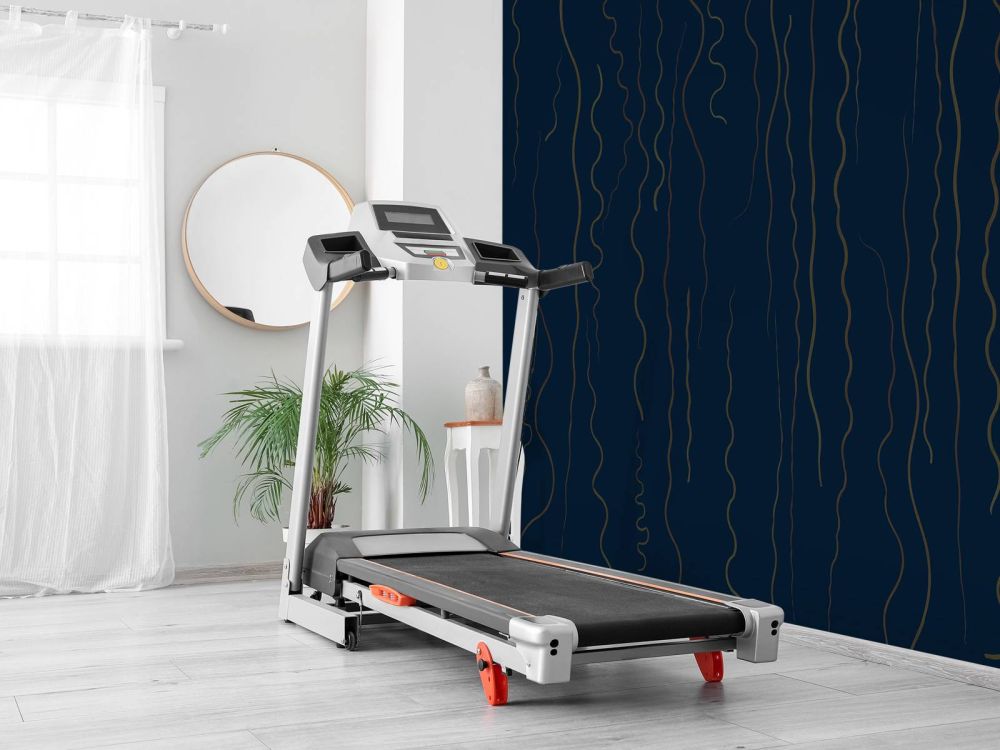 Organische lijnen gras midnight blue