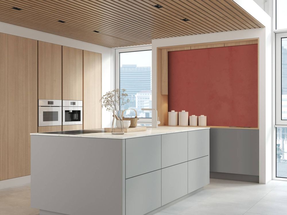Verkleurd rood beton