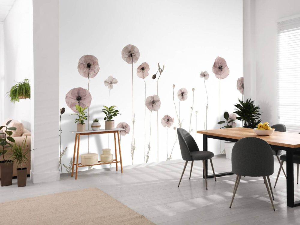 Klaproos bloemen veld vintage