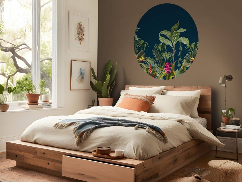 Jungle bloemen en bomen