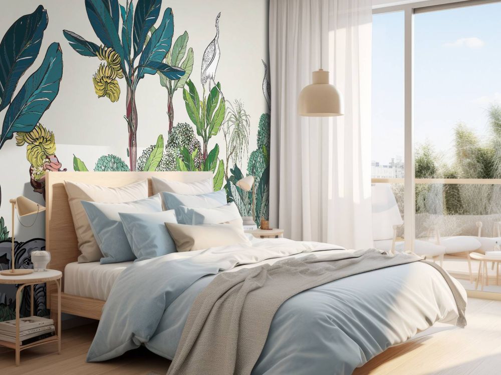 Jungle panorama met dieren
