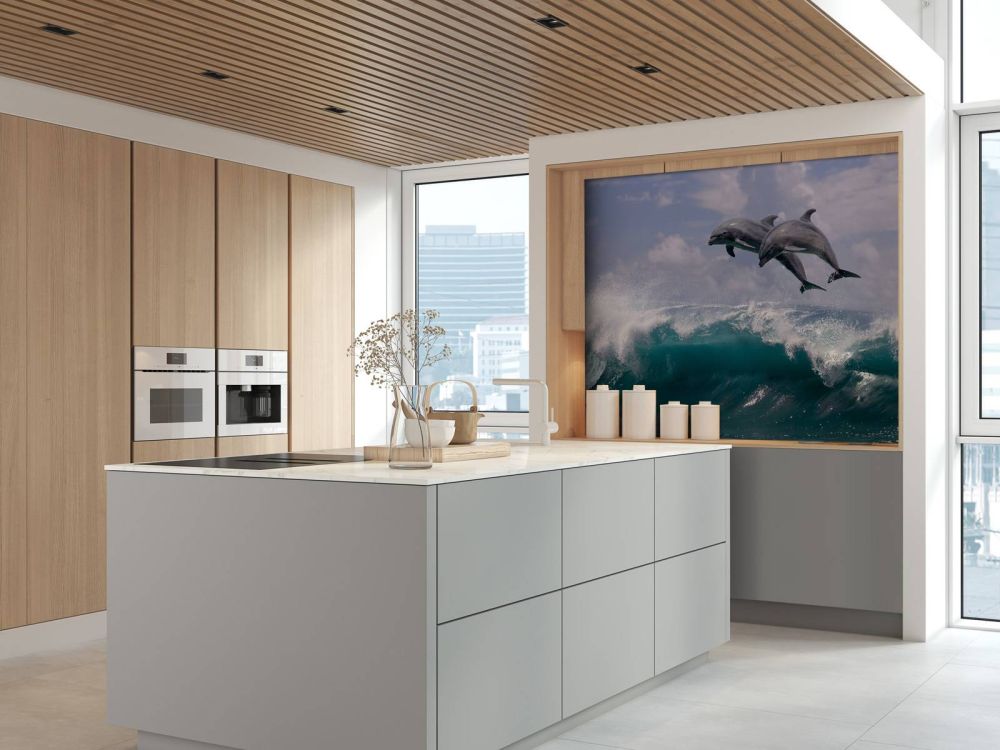 Dolfijnen en golven