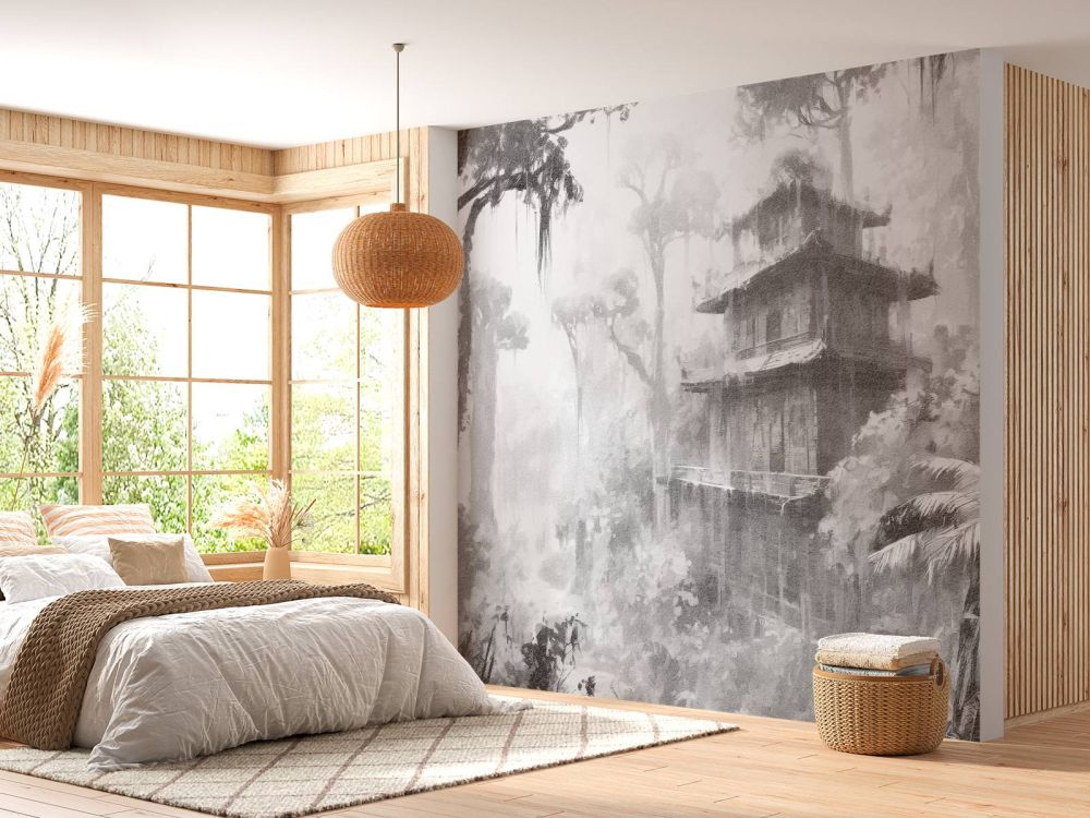 Verborgen hut in Mistig Woud