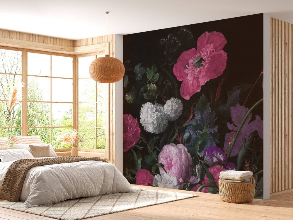 Baroque bloemen stilleven - moody pink