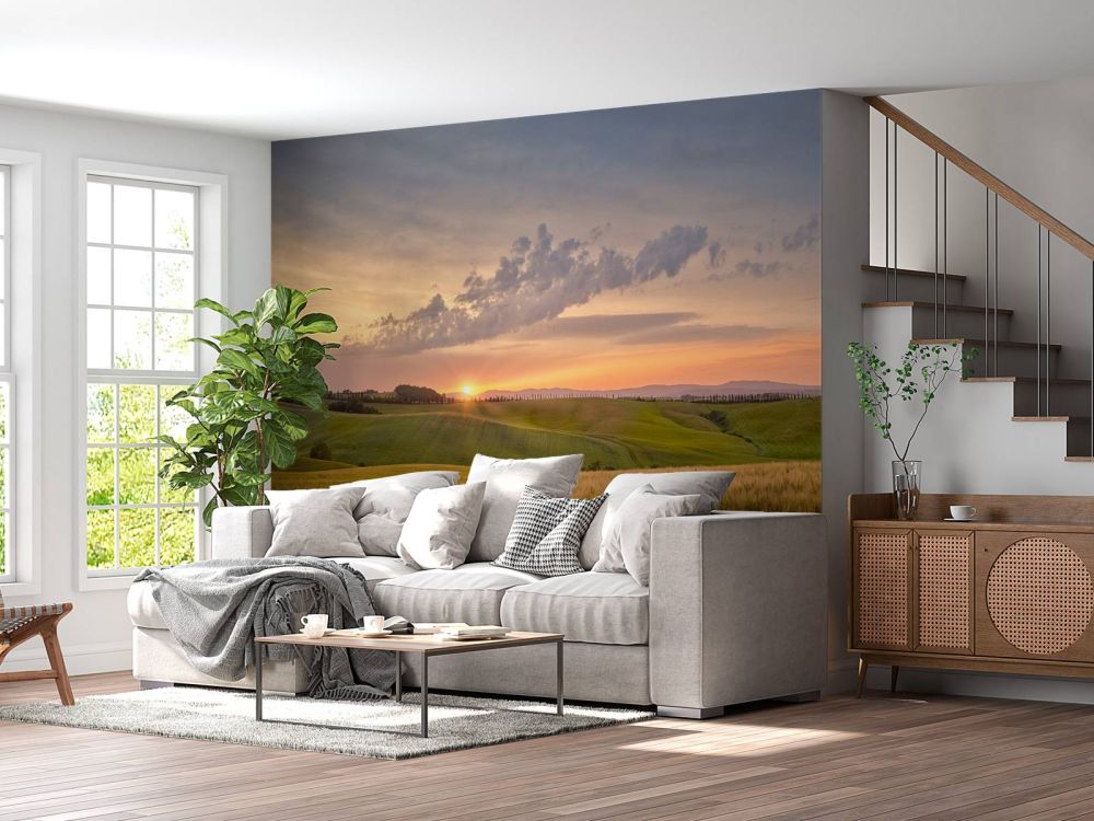 Zonsondergang in Italiaans landschap