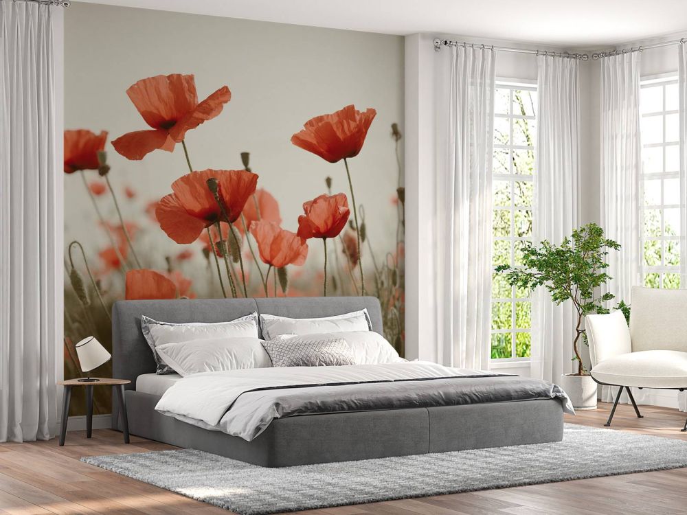 Klaprozen in vintage kleuren