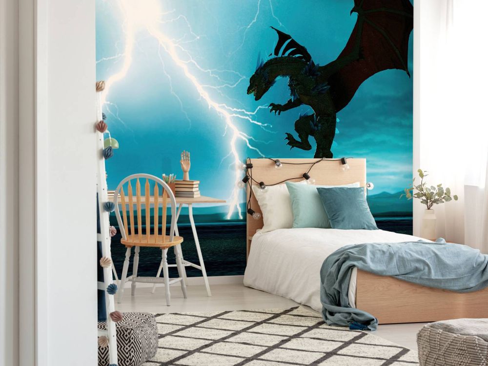 Draak bij onweer