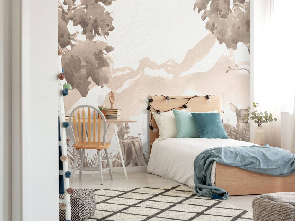 Hertjes in taupe kleur