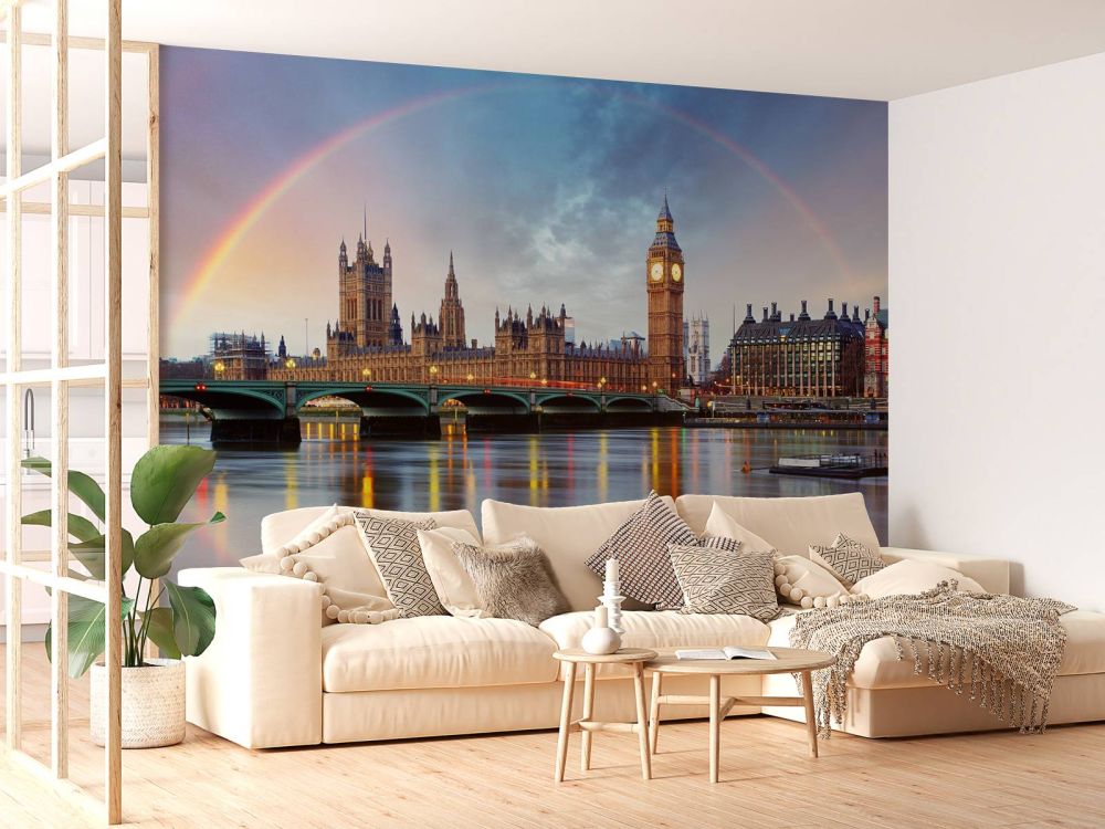 Regenboog boven Londen
