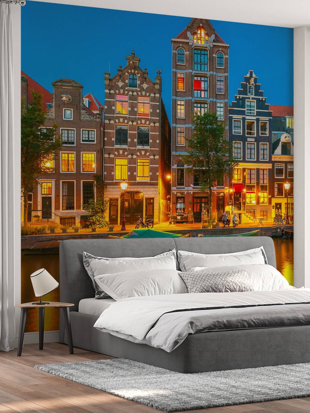 Verlichte gracht
