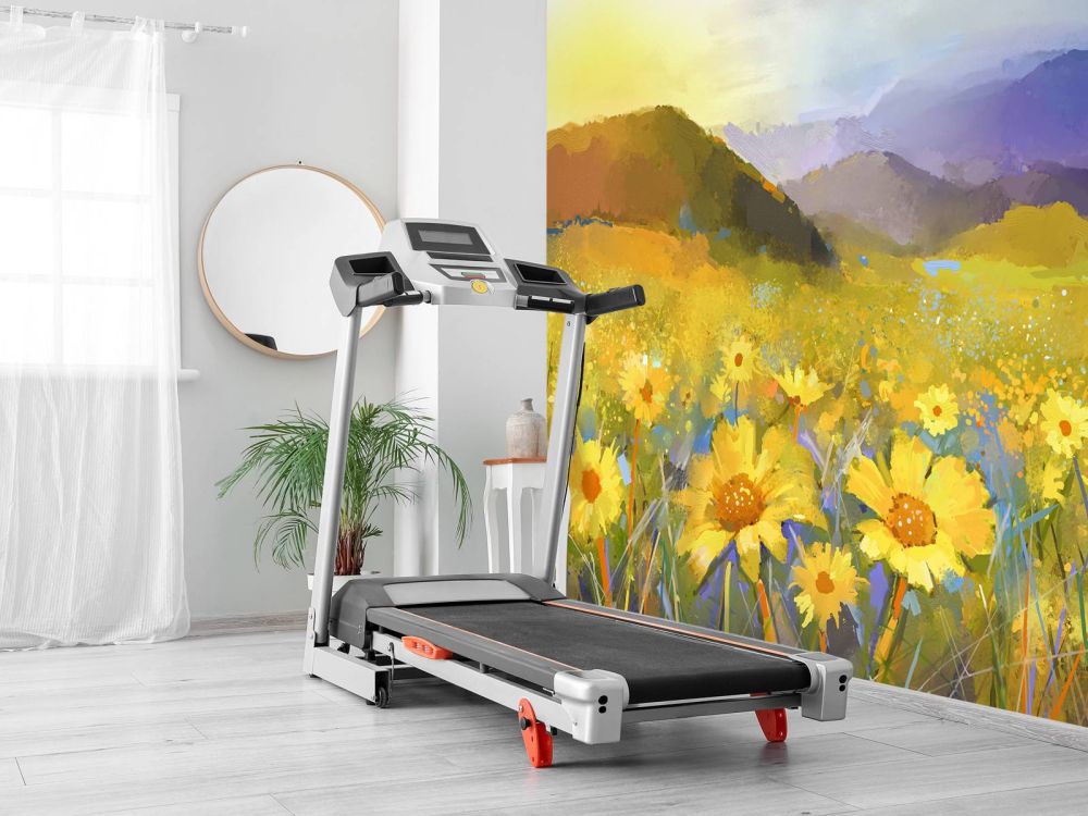 Olieverfschilderij landelijke zonsondergang