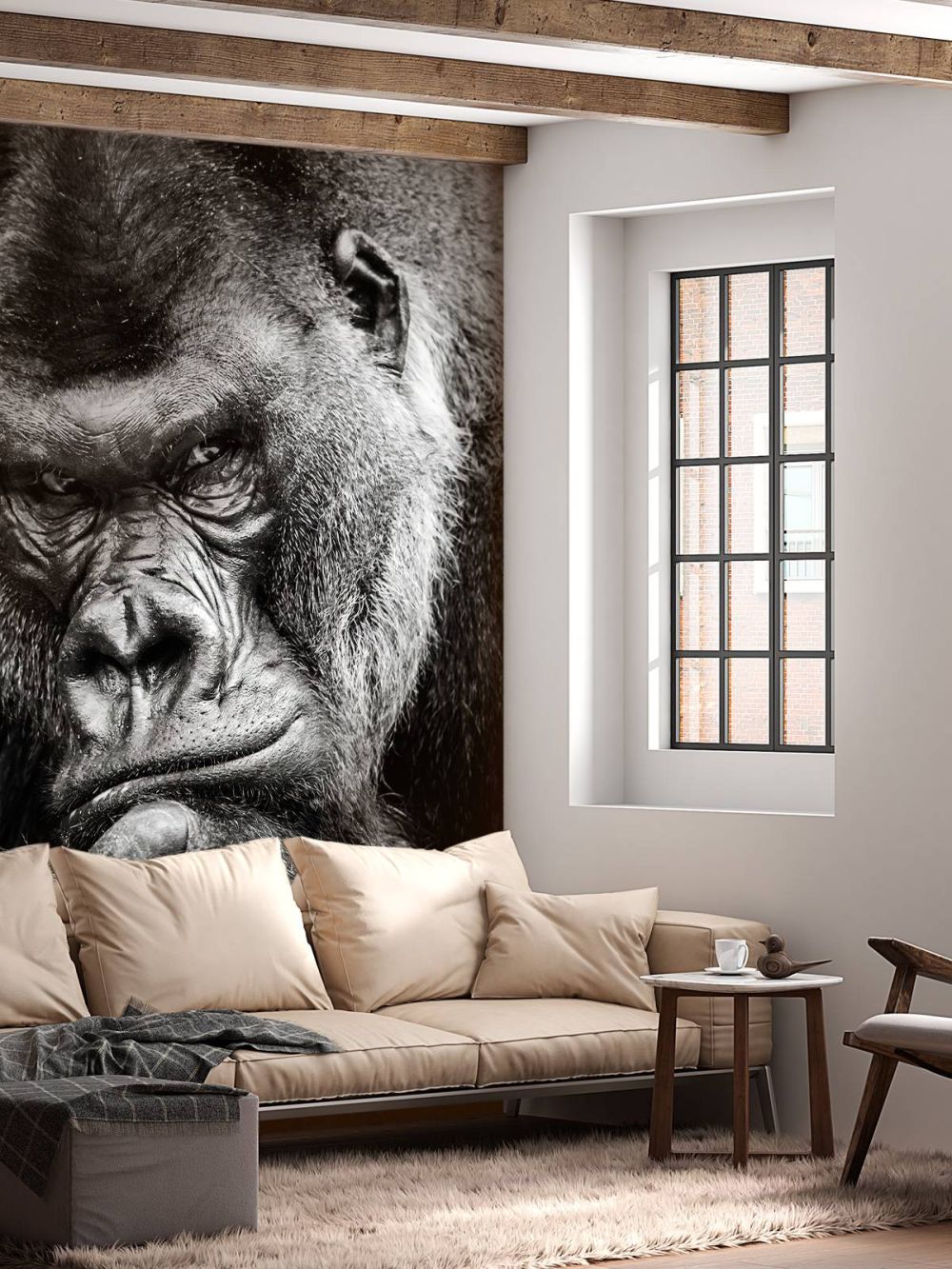 Close-up foto van een gorilla