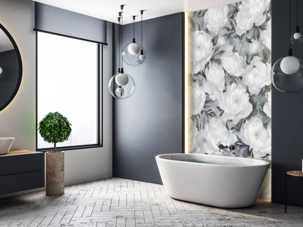 Peonie`s Wall Blue