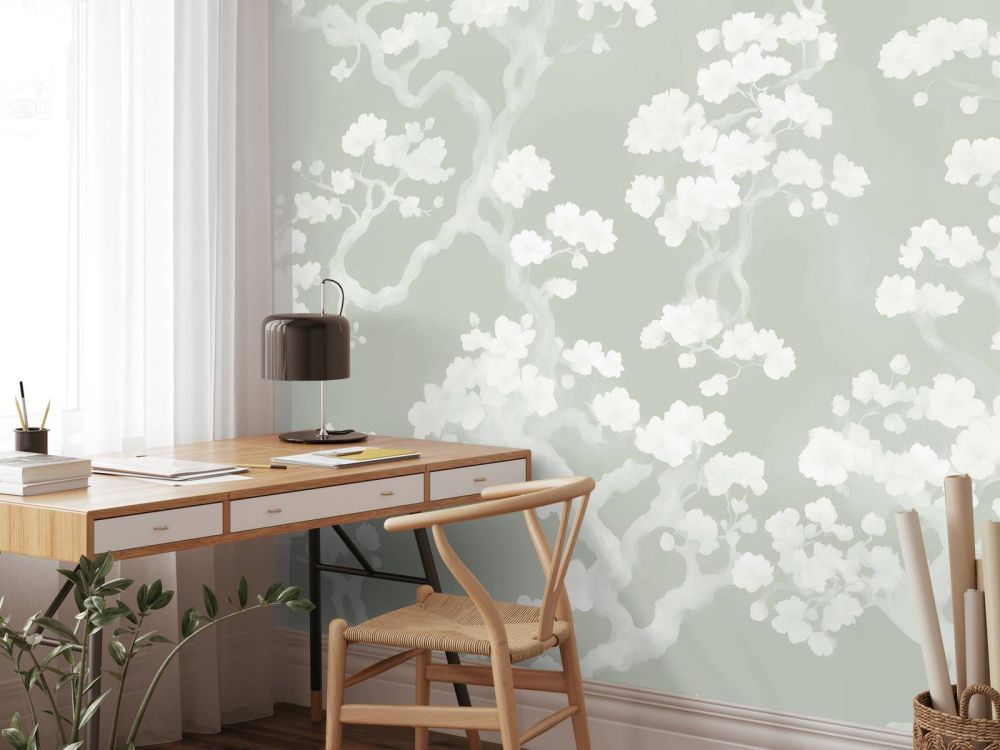 Wonderful blooming forest - green