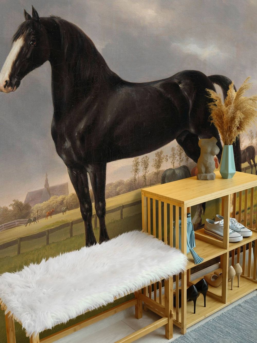 Fotobehang paard. De harddraver De Vlugge
