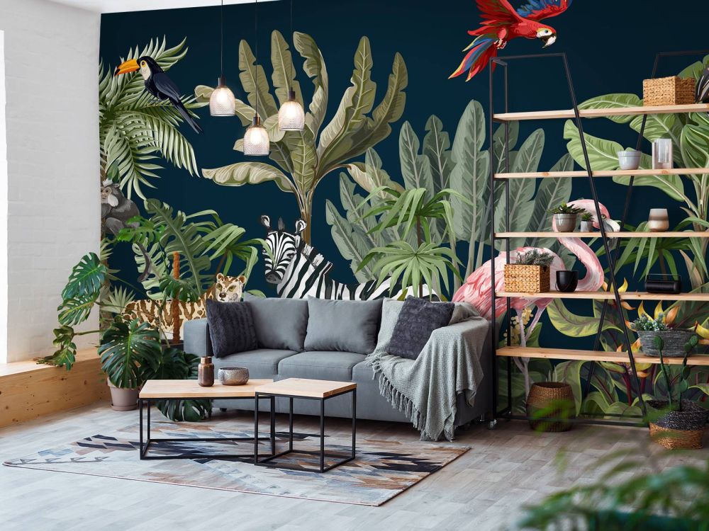 Gekleurde jungle dieren