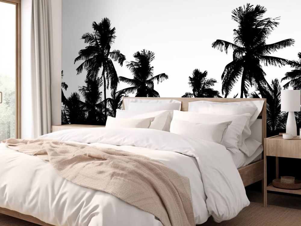 Silhouette palmbomen