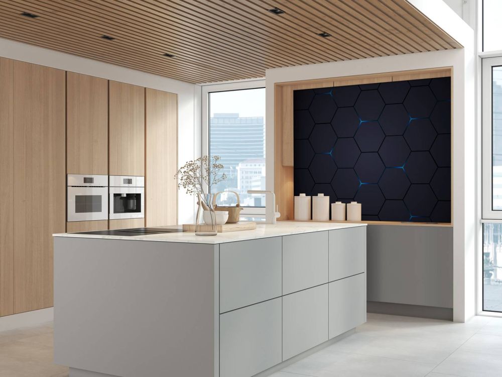 Donker grijze hexagons