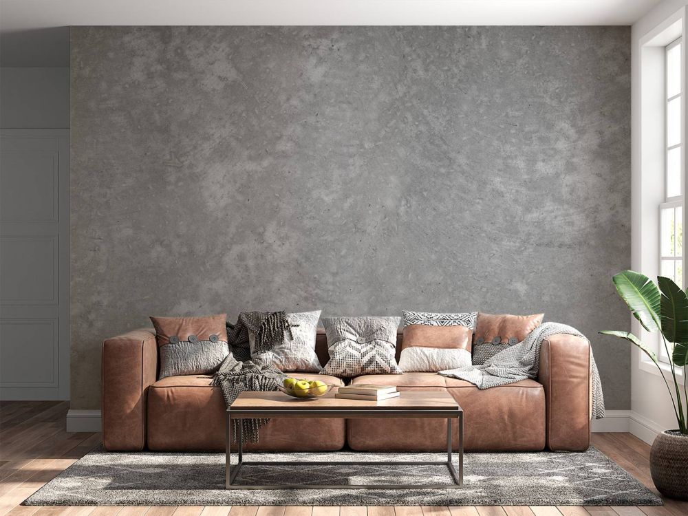 Donker geborsteld beton