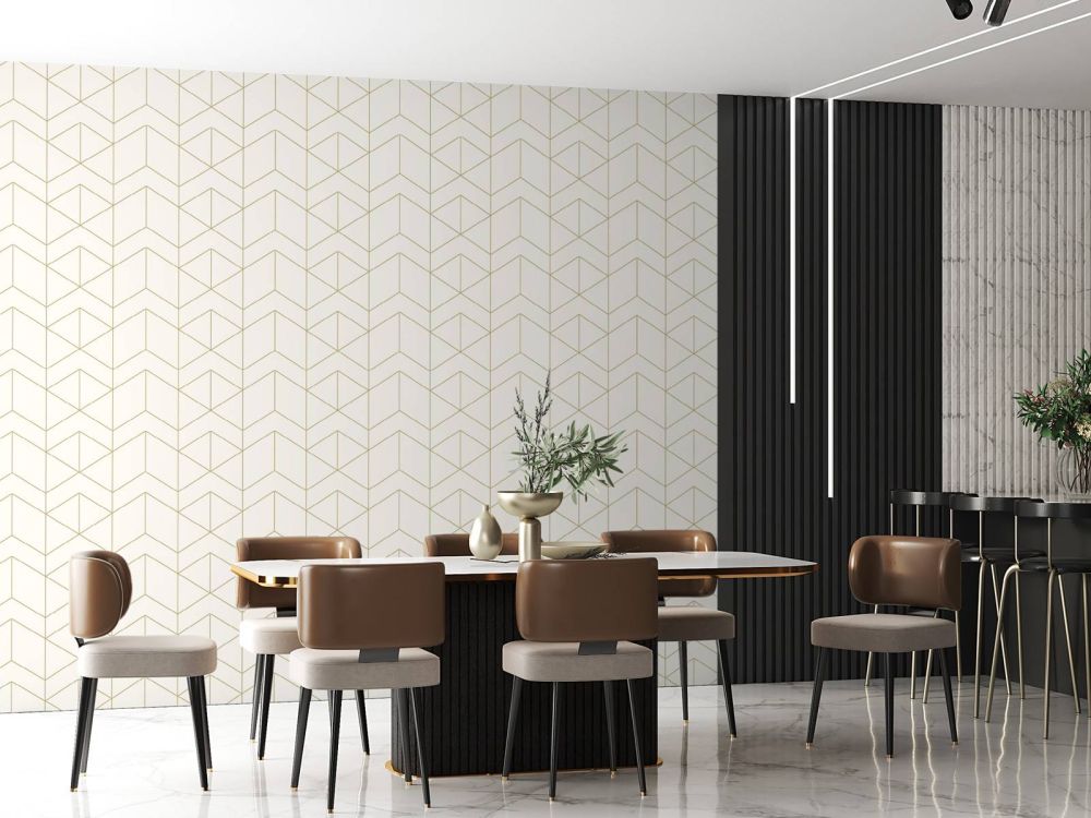 Geometrische witte tegels