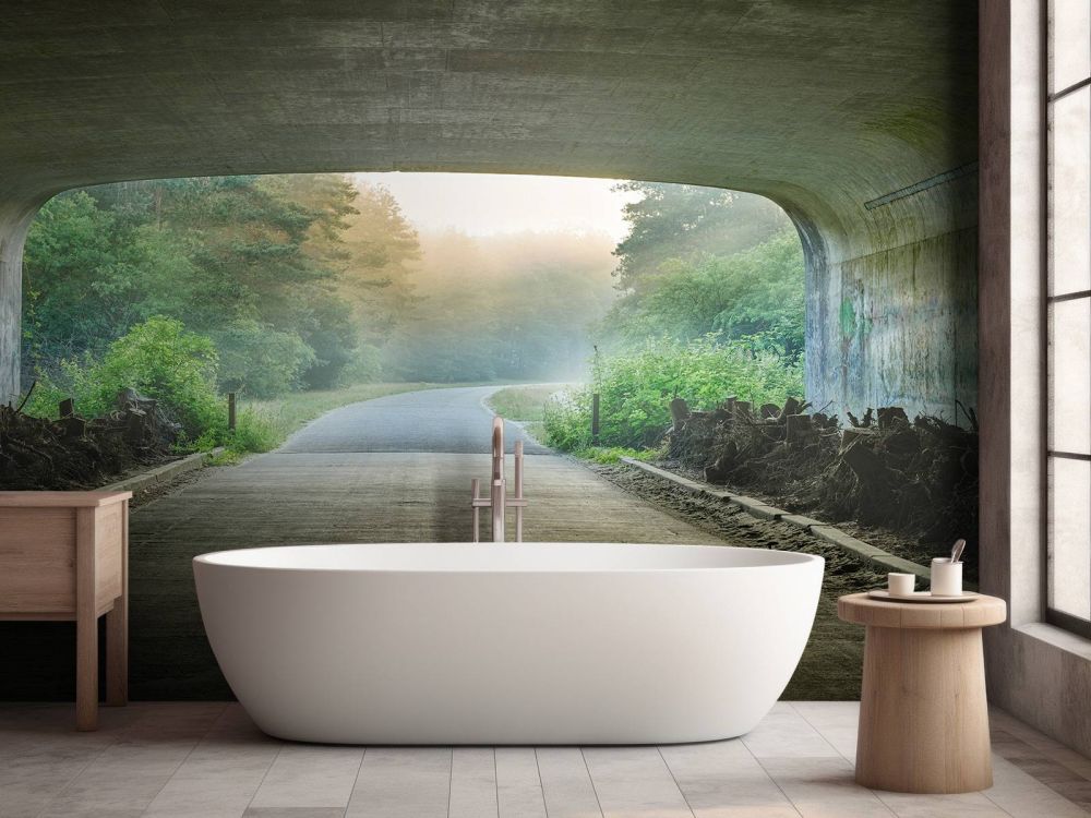 Zon aan het einde van een tunnel