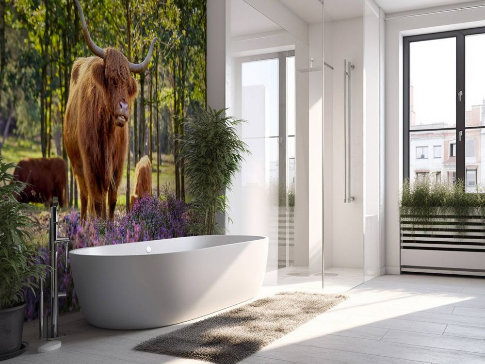 Hooglanders in natuurgebied