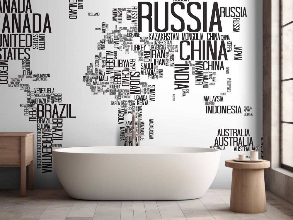 Typografische wereldkaart