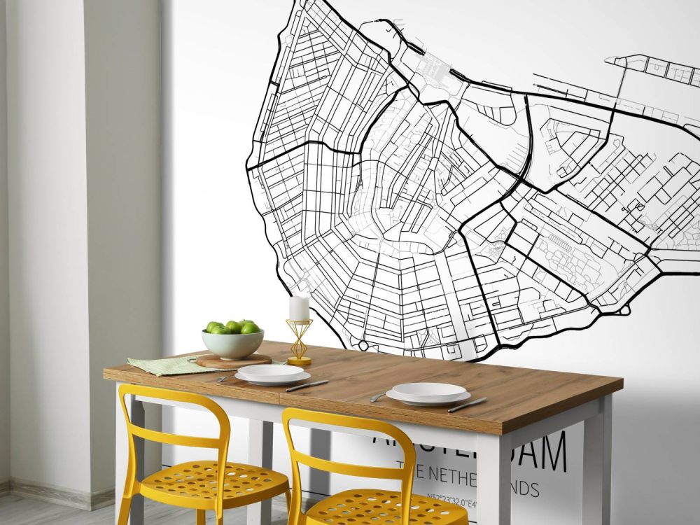 Unieke kaart van Amsterdam