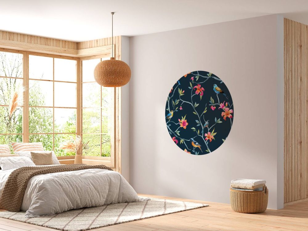 Tropische bloemen en vogels