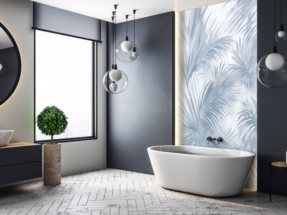 Palm Extravaganza Blue