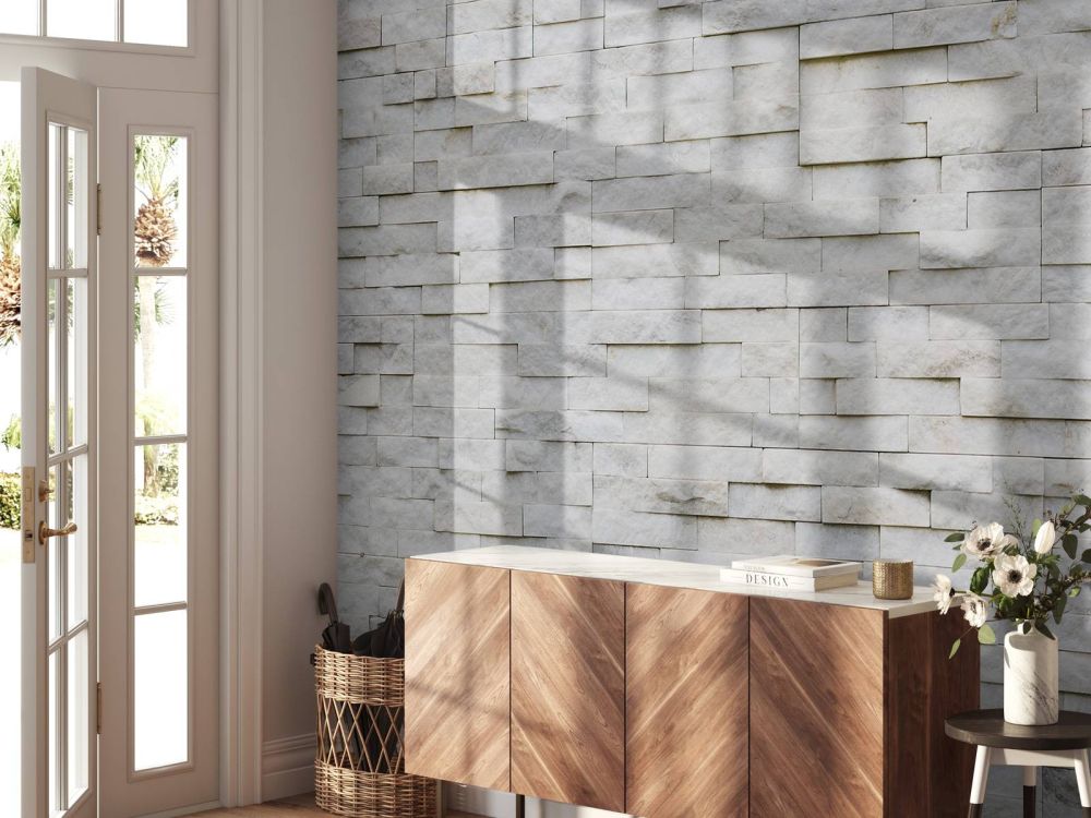 Moderne stenen muur