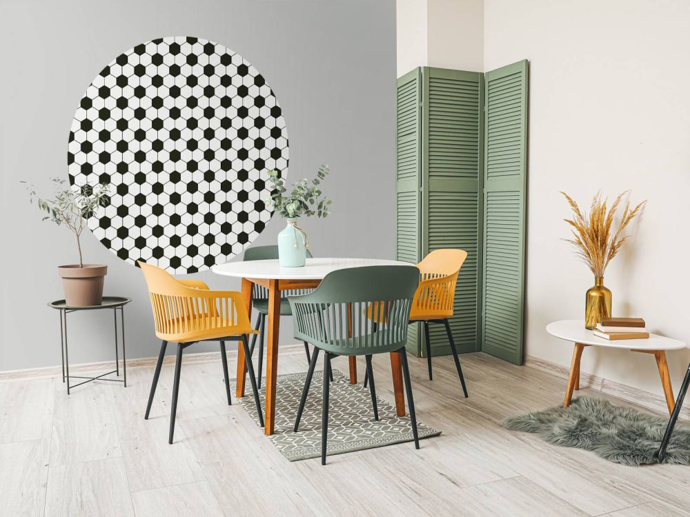Zwart-witte geometrische veelhoeken