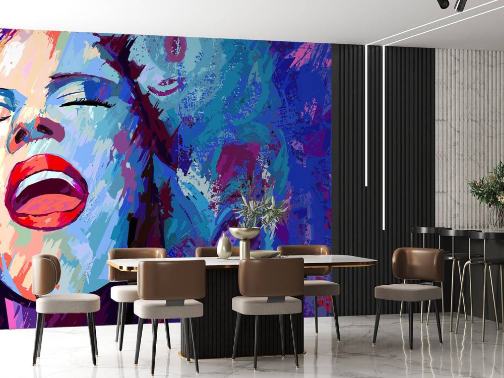 Schildering van een abstracte vrouw