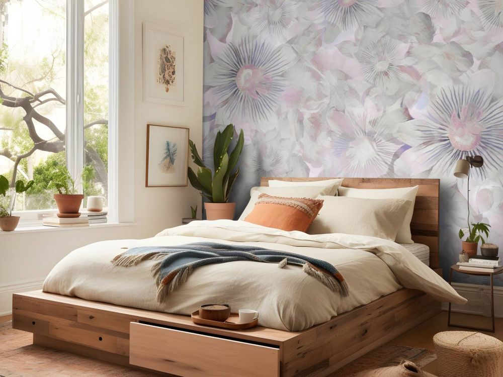 Botanical Watercolor Elegance Lilac Dawn