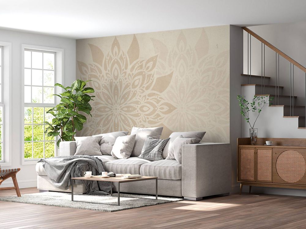 Beige Mandala Dubbel