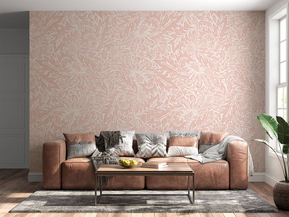 Morris Florals & Leaves - peach fuzz