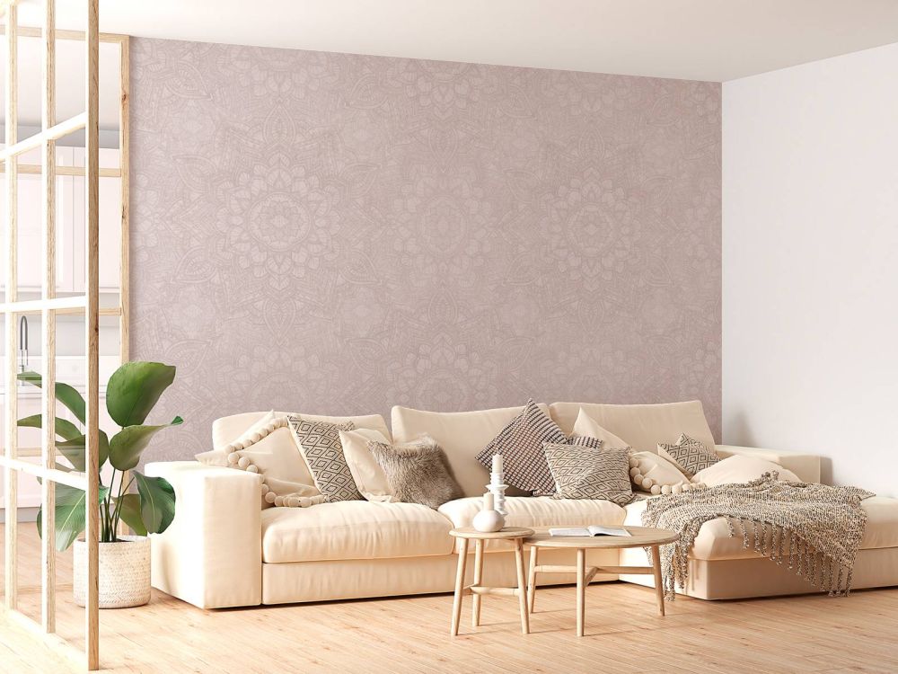 Boho Golden Mandala - blush roze