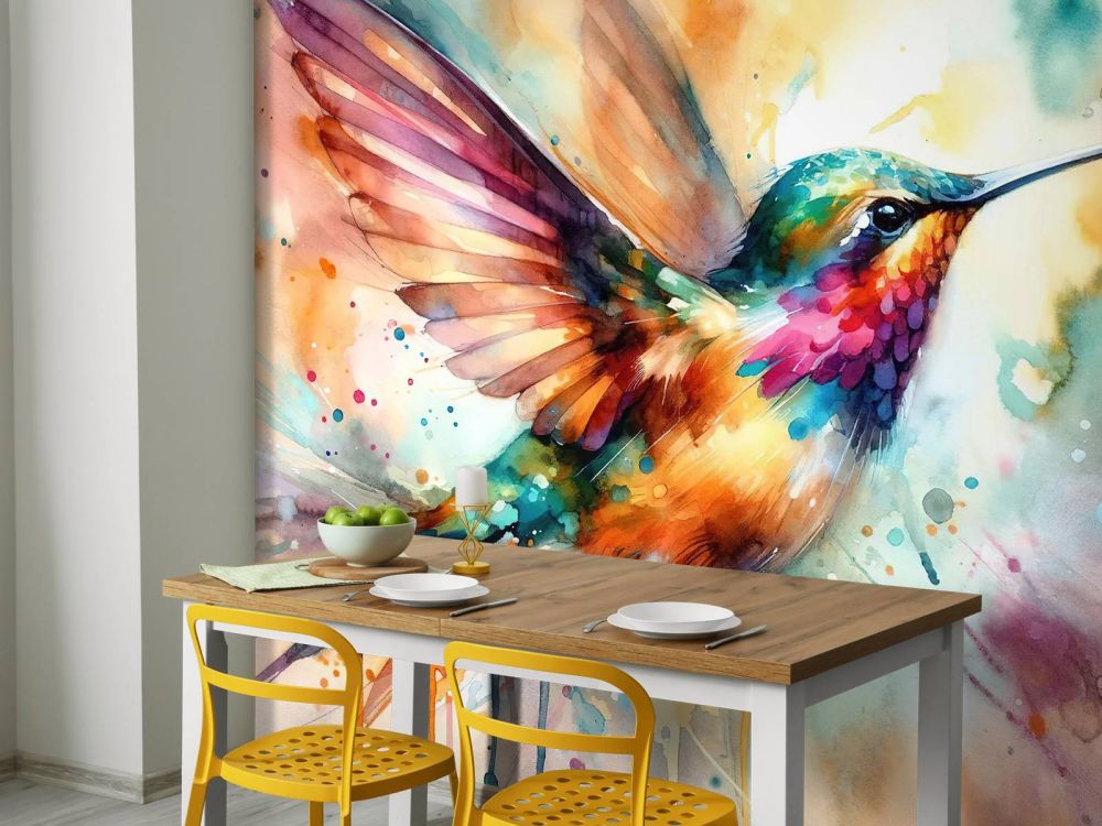 Iridescent Hummingbird Mid Flight