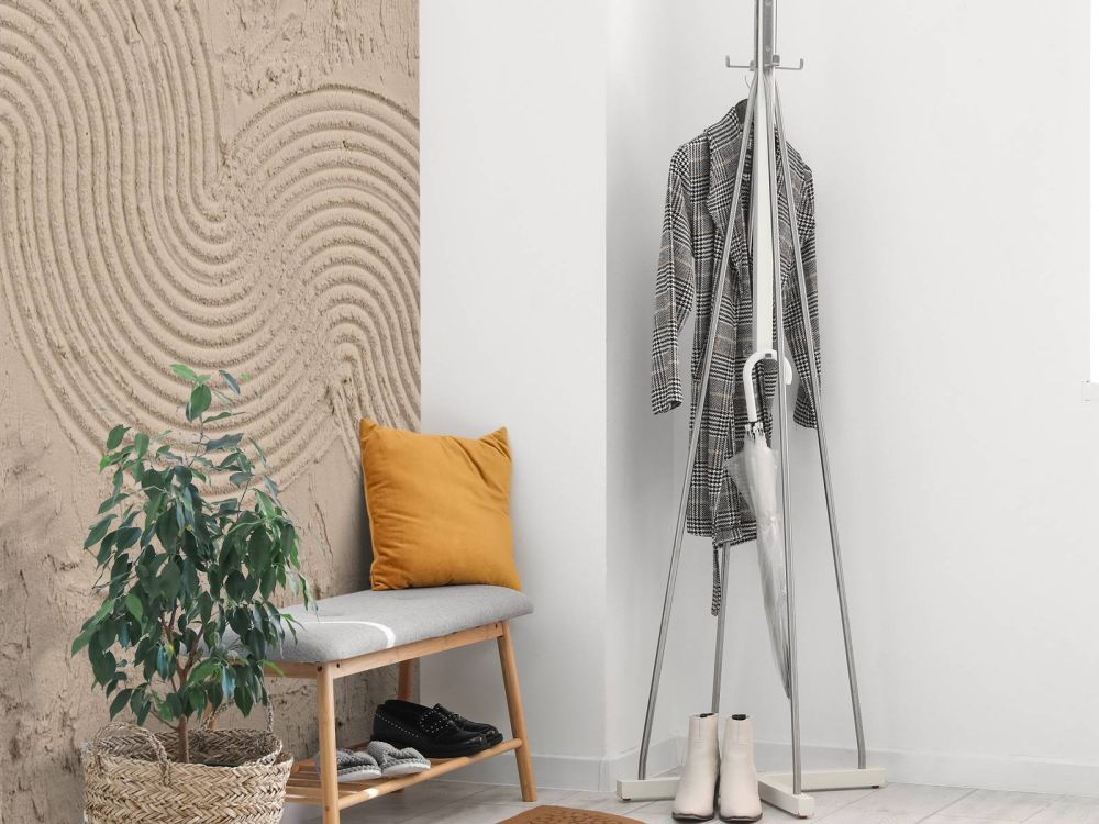 Zen garden structuur in taupe