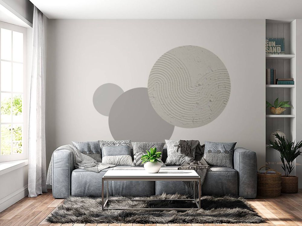 Structuur kunst in off white
