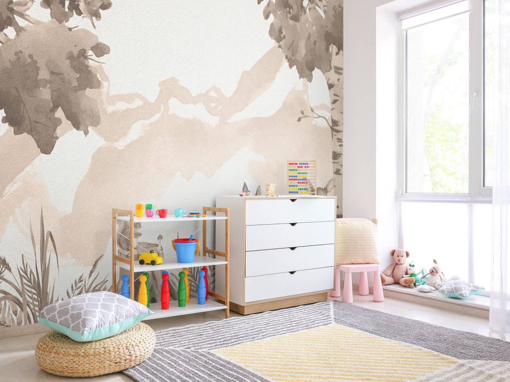 Hertjes in taupe kleur